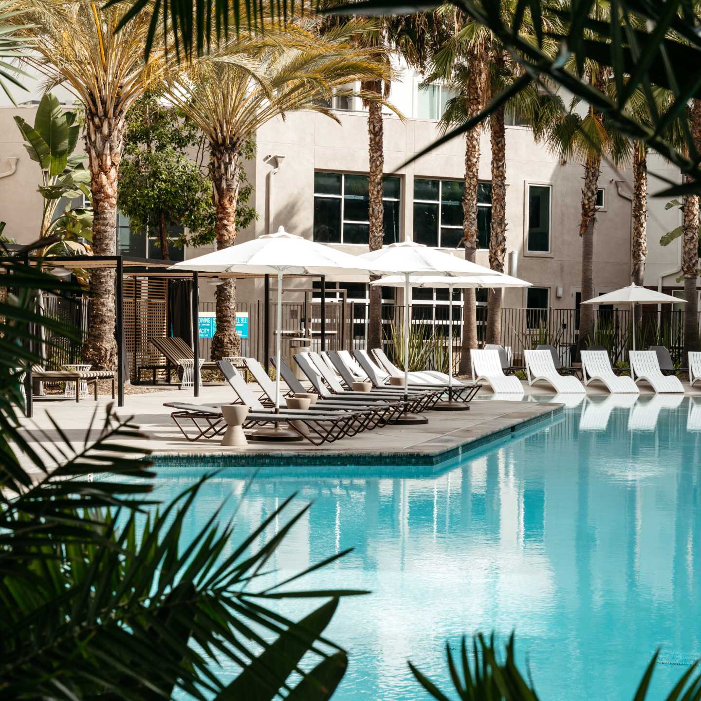 A resort-style swimming pool