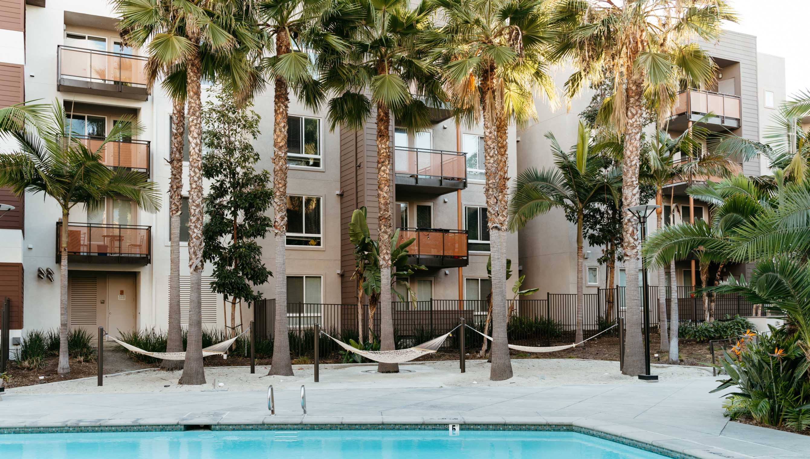 A resort-style swimming pool